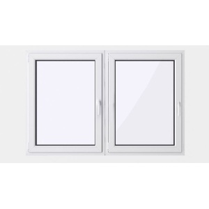 236×118 cm-es 2 szárnyú műanyag ablak – Bukó–Nyíló sorolva SCHÜCO CT70 műanyag ablak