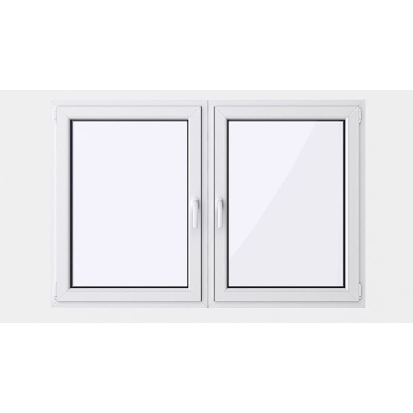 236X148 cm-es 2 szárnyú műanyag ablak – Bukó–Nyíló sorolva SCHÜCO CT70 CT70