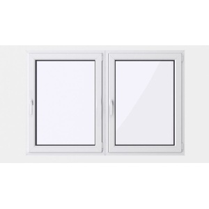 236×118 cm-es 2 szárnyú műanyag ablak – Bukó–Nyíló jobbos sorolva SCHÜCO CT70 2 szárnyú műanyag ablak