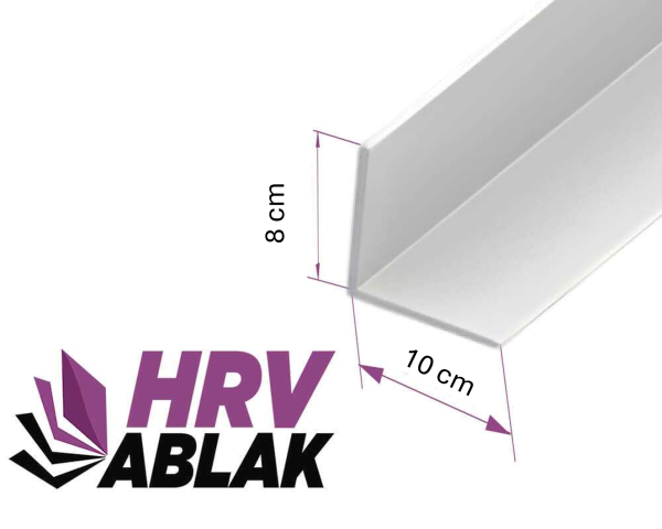 80x100 mm L takaróprofil feher 80x100 mm L takaróprofil feher