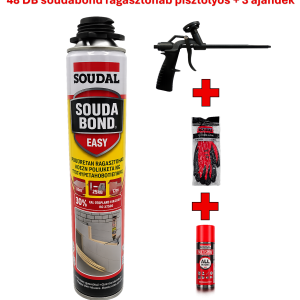 48 db SOUDAL Soudabond Easy ragasztóhab 750ml (pisztolyos) + 3 ajándék