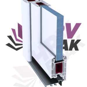 90X200 cm mellékbejárati műanyag ajtó balos fehér KF01 Flat design - Image 3